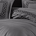 Esma Grey - Embroidered Luxury Duvet Cover Set - Creative HomeDuvet Covers