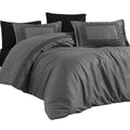 Esma Grey - Embroidered Luxury Duvet Cover Set - Creative HomeDuvet Covers