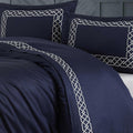 Esma Night Blue - Embroidered Luxury Duvet Cover Set - Creative HomeDuvet Covers