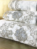 Elegant Floral Embroidery Bathroom Gul Towel Set, Soft Luxury Bamboo Towels by Creative Home,TS-CH-GUL