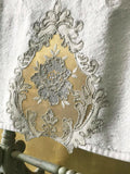 Elegant Floral Embroidery Bathroom Gul Towel Set, Soft Luxury Bamboo Towels by Creative Home,TS-CH-GUL