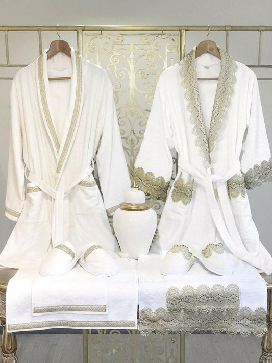 Gunes Bathrobe Set (His & Her) - creativehome-designs
