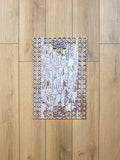 Kelebek Rose Pink Rug 40 x 60 cm - Creative Home Designs, Butterfly Turkish Carpet, Non Slip Washable Velvet Mat