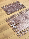Kelebek Rose Pink Rug 40 x 60 cm - Creative Home Designs, Butterfly Turkish Carpet, Non Slip Washable Velvet Mat,RUG-KLBK-Ro-4060,RUG-KLBK-Ro-60100,RUG-KLBK-Ro-70120,RUG-KLBK-Ro-85137