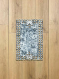 Kelebek Grey Rug - Creative Home Designs, Butterfly Turkish Carpet, Non Slip Washable Velvet Mat