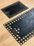 Kelebek Black Rug - Creative Home Designs, Butterfly Turkish Carpet, Non Slip Washable Velvet Mat,RUG-KLBK-Bla-4060,RUG-KLBK-Bla-60100,RUG-KLBK-Bla-70120,RUG-KLBK-Bla-85137