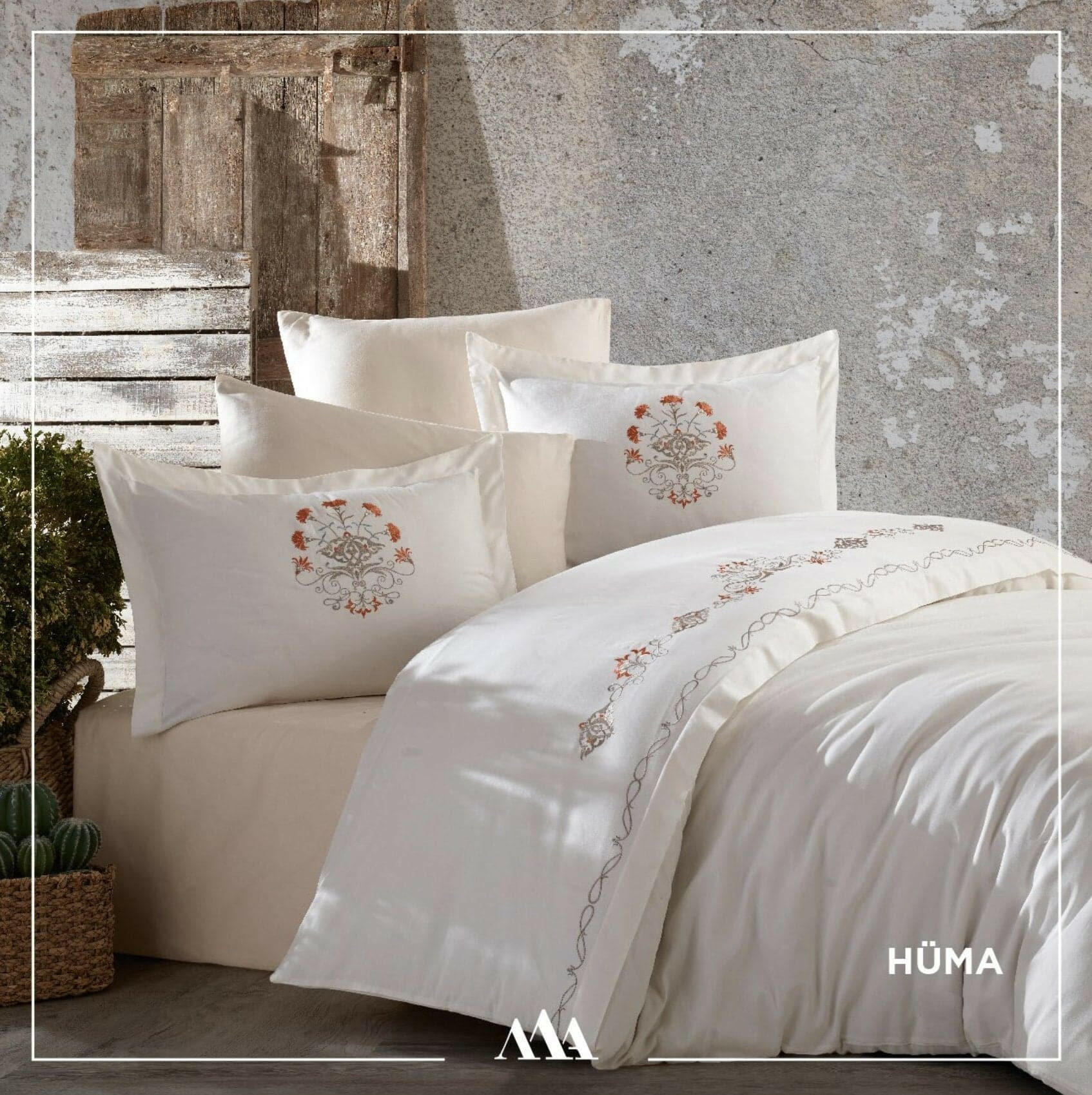Maribor Hüma - Embroidered Luxury Duvet Cover Set - creativehome-designs