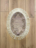 Melda Rug Purple Color & Grey Foiled Oval Rug - Creative Home Designs Rugs, Turkish Carpet With Tassels & Diamonds, Non Slip Mat,RUG-MELDA-PuGr-4060,RUG-MELDA-PuGr-60100,RUG-MELDA-PuGr-70120,RUG-MELDA-PuGr-90150,RUG-MELDA-PuGr-121182,RUG-MELDA-PuGr-152243