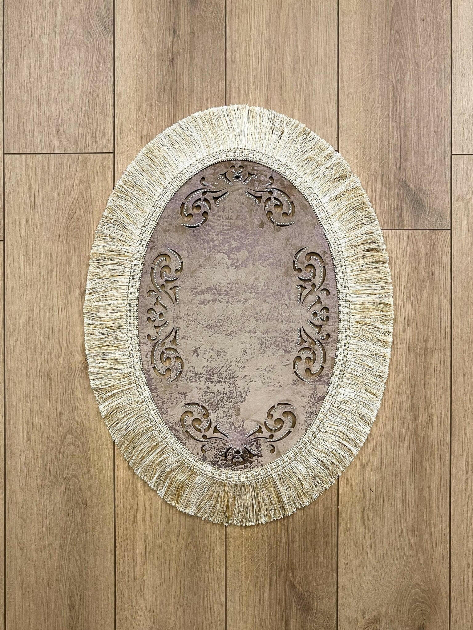 Melda Rug Purple Color & Grey Foiled Oval Rug - Creative Home Designs Rugs, Turkish Carpet With Tassels & Diamonds, Non Slip Mat,RUG-MELDA-PuGr-4060,RUG-MELDA-PuGr-60100,RUG-MELDA-PuGr-70120,RUG-MELDA-PuGr-90150,RUG-MELDA-PuGr-121182,RUG-MELDA-PuGr-152243