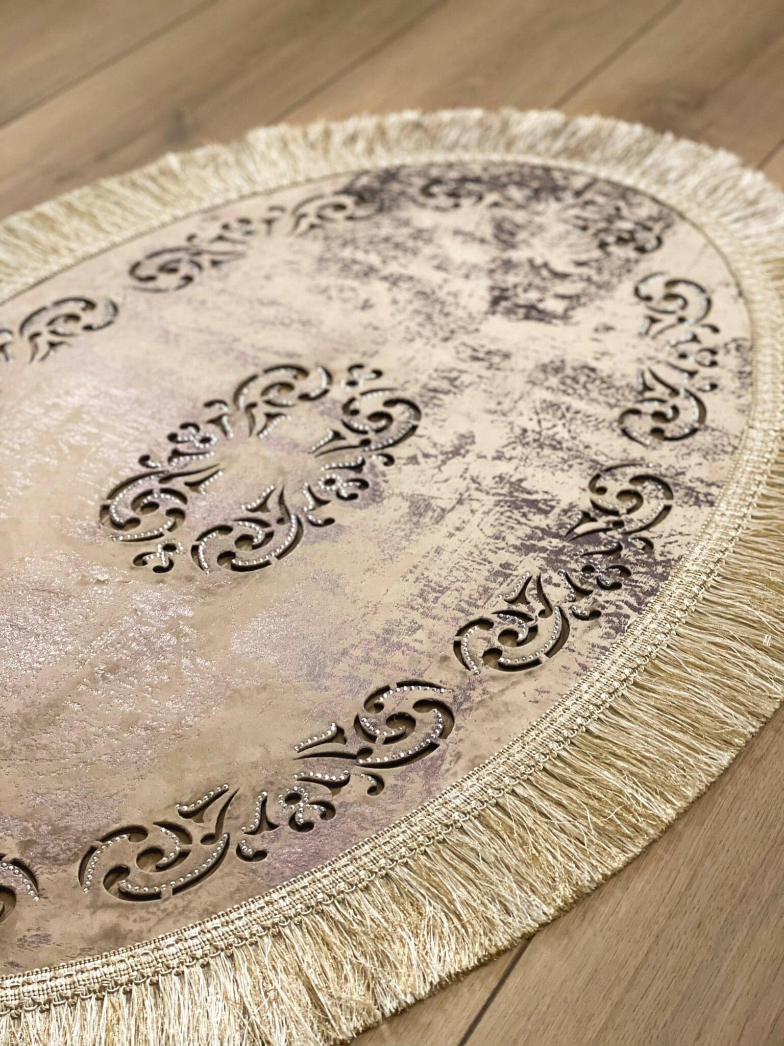 Melda Rug Purple Color & Grey Foiled Oval Rug - Creative Home Designs Rugs, Turkish Carpet With Tassels & Diamonds, Non Slip Mat,RUG-MELDA-PuGr-4060,RUG-MELDA-PuGr-60100,RUG-MELDA-PuGr-70120,RUG-MELDA-PuGr-90150,RUG-MELDA-PuGr-121182,RUG-MELDA-PuGr-152243