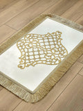 Mihrace Rug Oriental Chic Ecru & Gold Color Rug - Creative Home Designs Rugs, Oriental Style Turkish Carpet, Rectangular Mat With Diamonds & Tassels,RUG-MHRC-EcGo-4060,RUG-MHRC-EcGo-60100,RUG-MHRC-EcGo-70120,RUG-MHRC-EcGo-90150,RUG-MHRC-EcGo-121182,RUG-MHRC-EcGo-152243