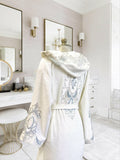 Mina Bathrobe - Creative Home Designs, Women's Turquoise Embroidered Luxury Turkish Soft Bamboo Terry Hooded Robe,BRW-CH-MINA-S-BO,BRW-CH-MINA-S-BS,BRW-CH-MINA-S-BST,BRW-CH-MINA-M-BO,BRW-CH-MINA-M-BS,BRW-CH-MINA-M-BST,BRW-CH-MINA-L-BO,BRW-CH-MINA-L-BS,BRW-CH-MINA-L-BST,BRW-CH-MINA-XL-BO,BRW-CH-MINA-XL-BS,BRW-CH-MINA-XL-BST