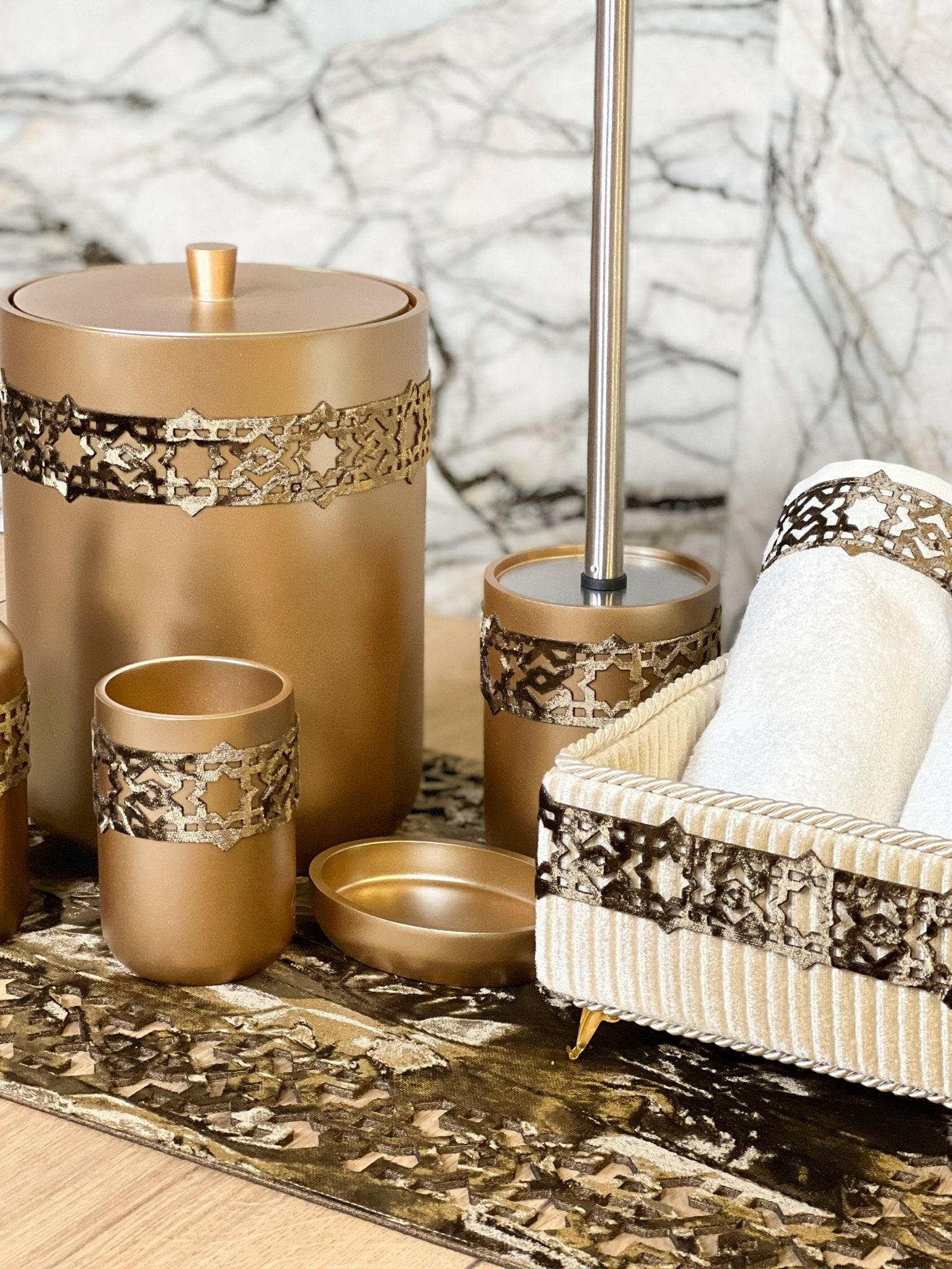 Ottoman Exclusive Coffee Bathroom Set - Creative HomeBathroom Accessory Sets