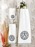 Personalized Initial Lyra Towel Set - Creative HomeTowels