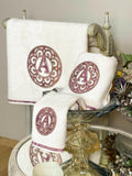 Personalized Initial Lyra Towel Set - Creative HomeTowels