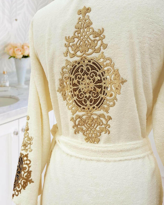 Ruya Women's Bathrobe, Gold Velvet Applied Luxury Chic Robe by Creative Home,BRW-CH-RUYA-NHo-S-BO,BRW-CH-RUYA-NHo-S-BS,BRW-CH-RUYA-NHo-S-BST,BRW-CH-RUYA-NHo-M-BO,BRW-CH-RUYA-NHo-M-BS,BRW-CH-RUYA-NHo-M-BST,BRW-CH-RUYA-NHo-L-BO,BRW-CH-RUYA-NHo-L-BS,BRW-CH-RUYA-NHo-L-BST,BRW-CH-RUYA-NHo-XL-BO,BRW-CH-RUYA-WHo-S-BO,BRW-CH-RUYA-WHo-S-BS,BRW-CH-RUYA-WHo-S-BST,BRW-CH-RUYA-WHo-M-BO,BRW-CH-RUYA-WHo-M-BS,BRW-CH-RUYA-WHo-M-BST,BRW-CH-RUYA-WHo-L-BO,BRW-CH-RUYA-WHo-L-BS,BRW-CH-RUYA-WHo-L-BST,BRW-CH-RUYA-WHo-XL-BO