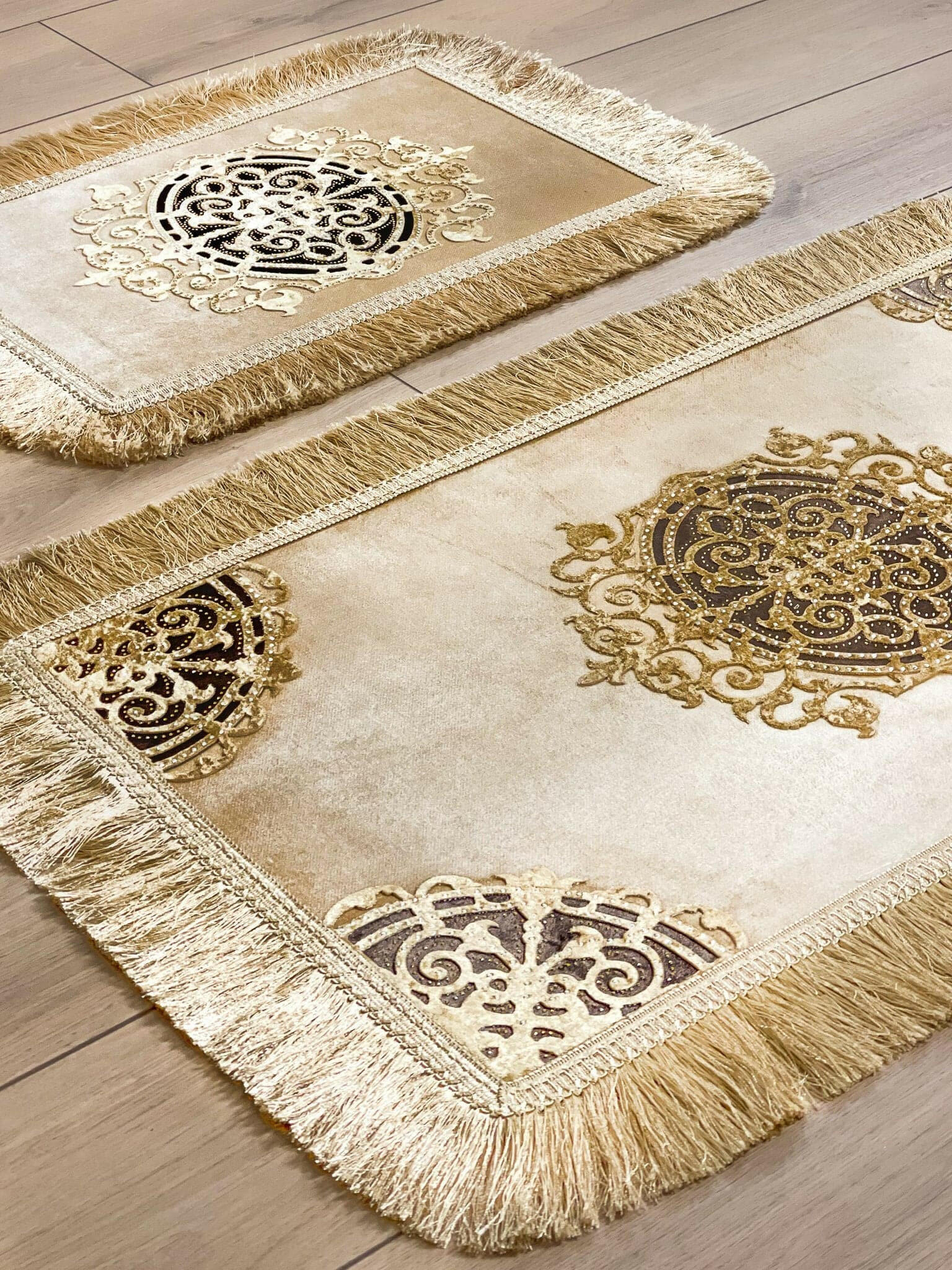 Ruya Limited Edition Rug - Creative Home Designs, Velvet Royal Luxury Turkish Gold Color Carpet or Mat with Tassels,RUG-RUYALE-Go-60100,RUG-RUYALE-Go-70120,RUG-RUYALE-Go-90150,RUG-RUYALE-Go-121182,RUG-RUYALE-Go-152243