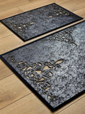 Sena Rug Metallic Black Color Rug - Creative Home Designs Rugs, Oriental Style Cut Out Laser Turkish Carpet With Diamonds, Non Slip Durable Mat,RUG-SENA-Bla-4060,RUG-SENA-Bla-60100,RUG-SENA-Bla-70120,RUG-SENA-Bla-85137,RUG-SENA-Bla-121182