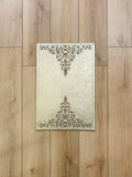Sena Rug Aged Gold Color Rug - Creative Home Designs Rugs, Oriental Style Cut Out Laser Turkish Carpet With Diamonds, Non Slip Durable Mat,RUG-SENA-Go-4060,RUG-SENA-Go-60100,RUG-SENA-Go-70120,RUG-SENA-Go-85137,RUG-SENA-Go-121182