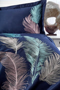 Yaprak Blue - Embroidered Luxury Duvet Cover Set - Creative HomeDuvet Covers