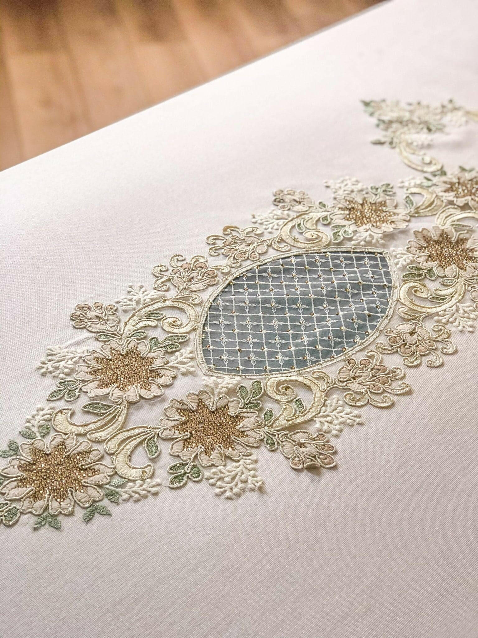 Yesim Cream Tablecloth - creativehome-designsTablecloths