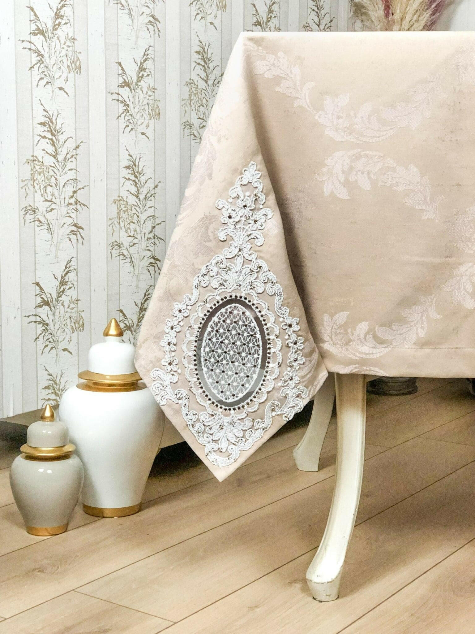 Yesim Powder Pink Tablecloth - creativehome-designsTablecloths